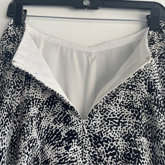 Reiss nova black and white print flowy skirt 30992 - Picture 8 of 13